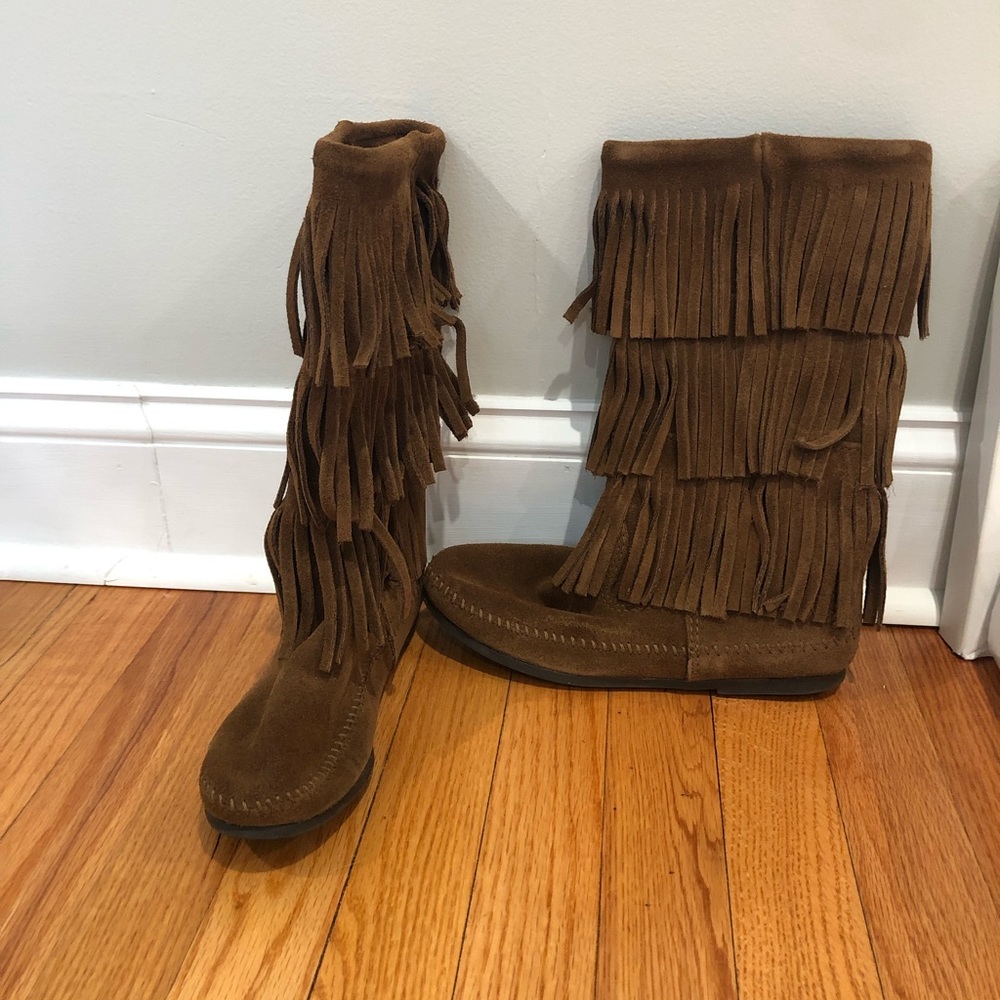 Minnetonka 3-Layer Fringe Boots - image 2